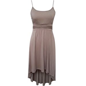 In Love With Derek Taupe High Low Knit Sundress Women’s Medium Sleeveless Casual
